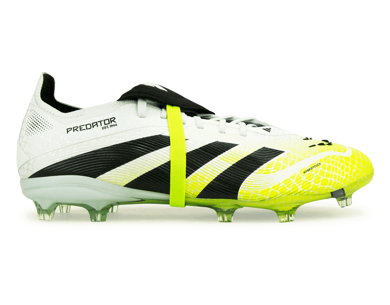 adidas Youth Predator Elite Fold-Over Tongue FG White/Black/Green