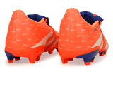 adidas Kids Predator League Foldover Tongue FG/MG Signal Coral/White Rear