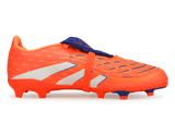 adidas Kids Predator League Foldover Tongue FG/MG Signal Coral/White Side