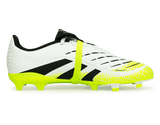 adidas Kids Predator League Foldover Tongue FG/MG White/Black/Green Side