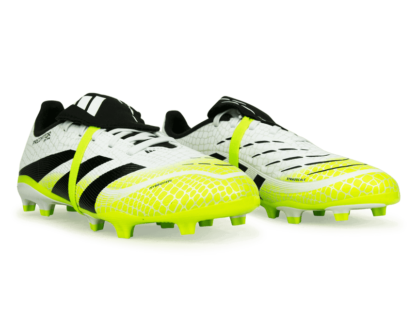 adidas Kids Predator League Foldover Tongue FG/MG White/Black/Green Together