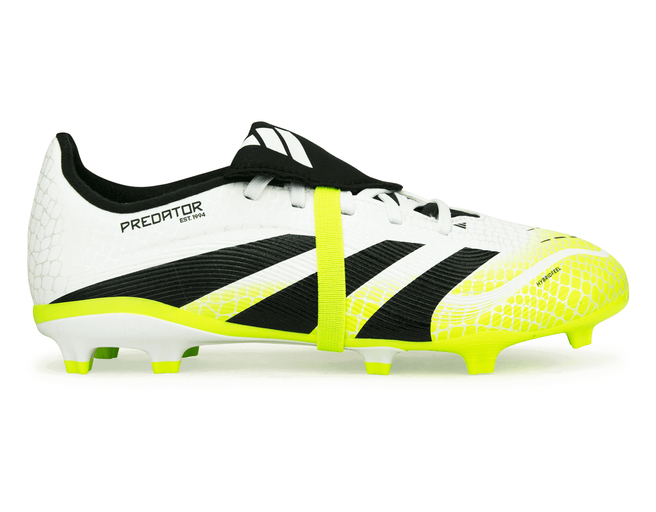  Predator サッカーシューズ ホワイトイエロー ベロ付きFG adidas Youth Predator League Fold-Over Tongue FG/MG White/Black