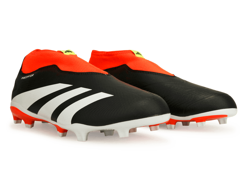 adidas Kids Predator League LL FG Core Black/Solar Red Together