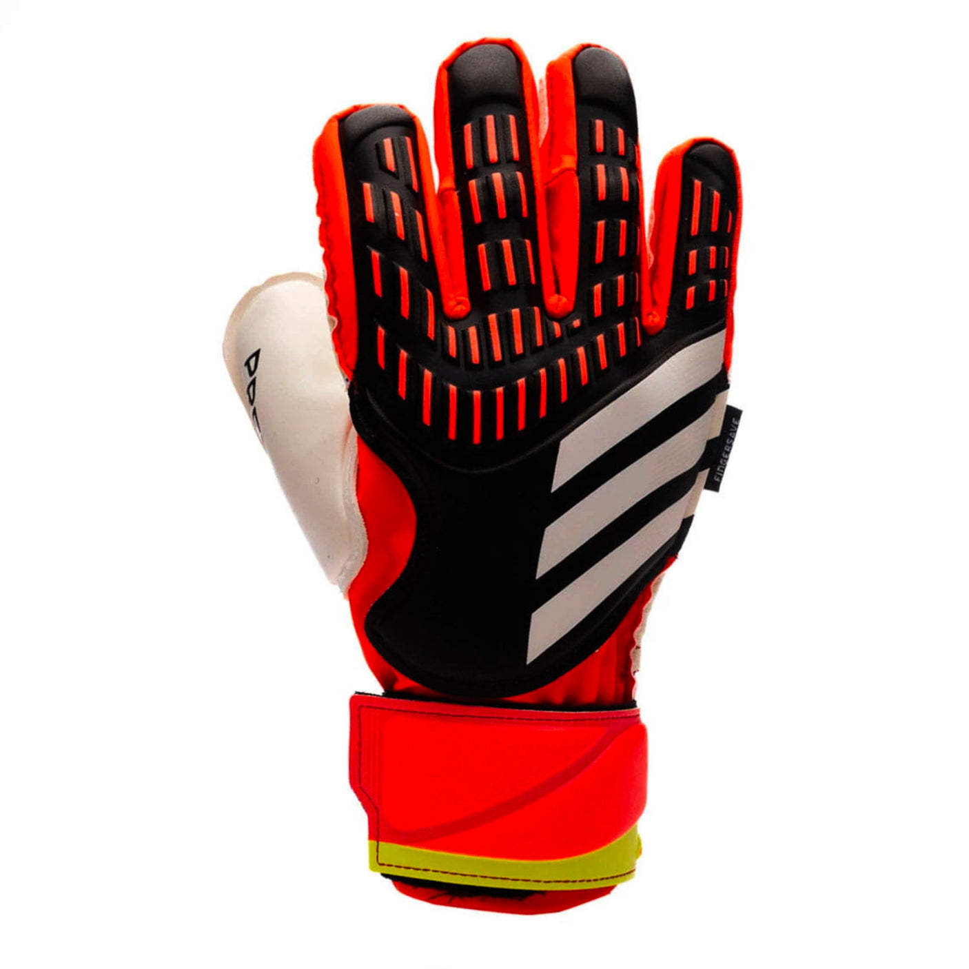 adidas Kids Predator Match Fingersave Goalkeeper Gloves Black/Orange/White Front