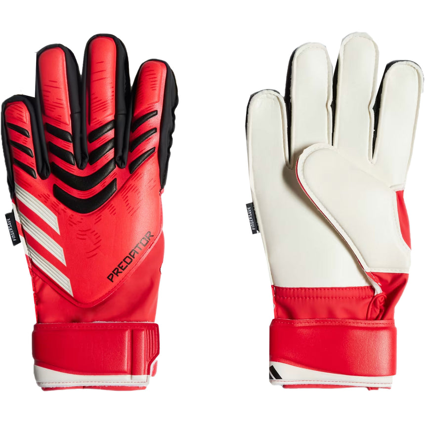 adidas Kids Predator Match Fingersave Goalkeeper Gloves Red/Black Both