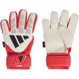 adidas Kids Predator Match Fingersave Goalkeeper Gloves White/Red/Black Both