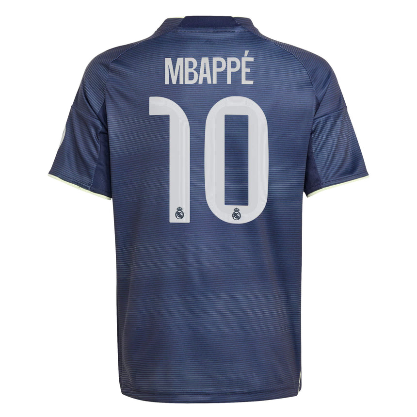 adidas Real Madrid Kids Away Stadium 2025/26 Jersey w/ Mbappe #10