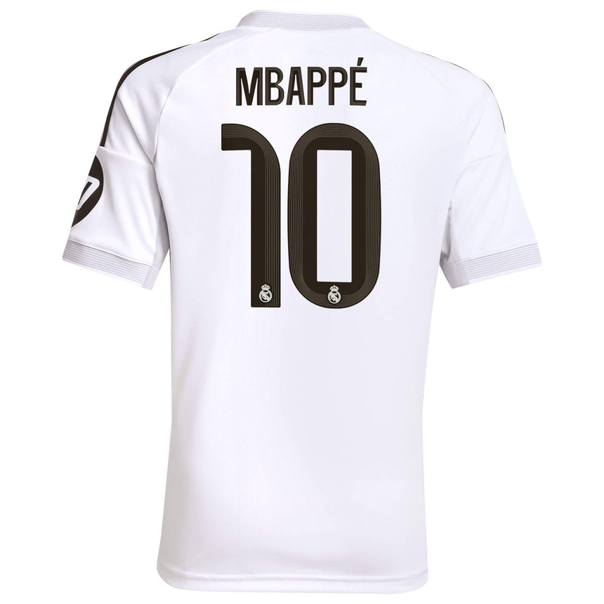 adidas Real Madrid Kids Home Stadium 2025/26 Jersey w/ Mbappe #10