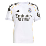 adidas Kids Real Madrid 2025/26 Home Jersey w/ Bellingham #5 Printing Front