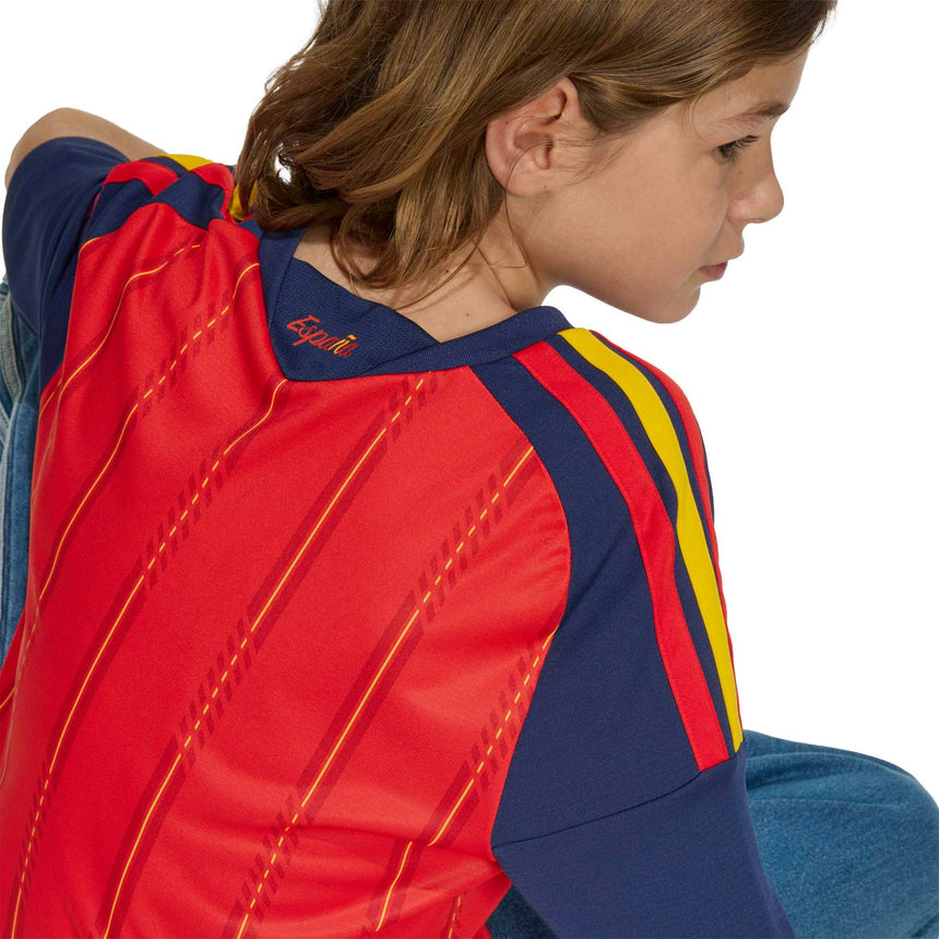 adidas Kid's Spain World Cup 2026 Home Jersey Red Neck