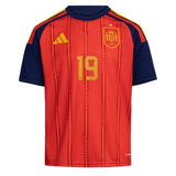 adidas Kid's Spain World Cup 2026 Home Jersey w/ Lamine Yamal #19 Printing Front