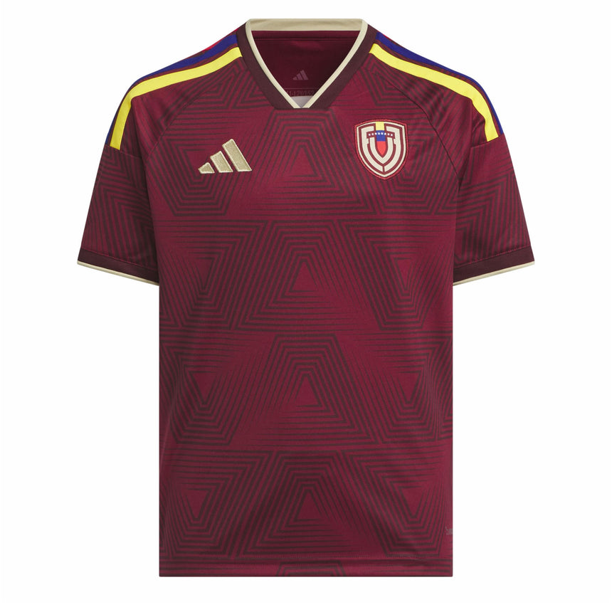 adidas Kids Venezuela World Cup 2026 Home Jersey Burgundy Front