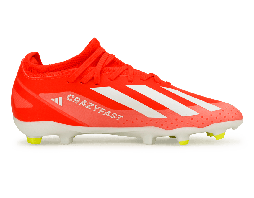 adidas Youth X Crazyfast League FG Solar Red/White – Azteca Soccer