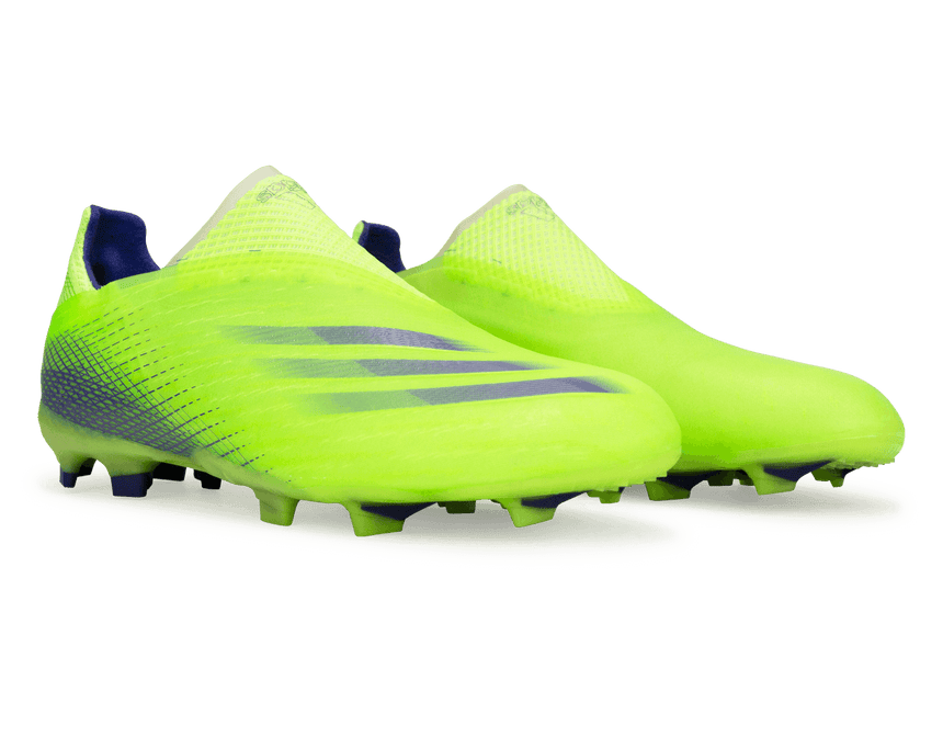 adidas Kids X Ghosted+ FG Signal Green/Energy Ink Pair