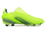 adidas Kids X Ghosted+ FG Signal Green/Energy Ink Side