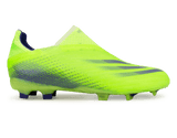 adidas Kids X Ghosted+ FG Signal Green/Energy Ink