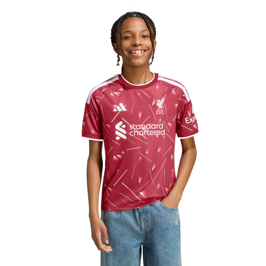 adidas Liverpool Kids Home Stadium 2026/27 Jersey Burgundy Model