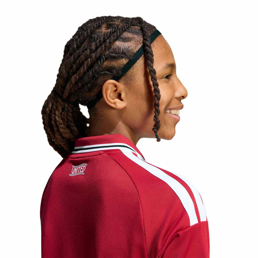 adidas Manchester United Kids Home Stadium 2026/27 Jersey Red Neck