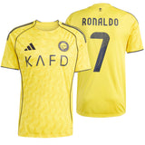 adidas Men's Al Nassr 2025/26 Home Jersey w/ Ronaldo #7 Printing Impact Yellow/Night Indigo Both
