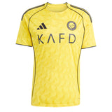 adidas Men's Al Nassr 2025/26 Home Jersey w/ Ronaldo #7 Printing Impact Yellow/Night Indigo Front