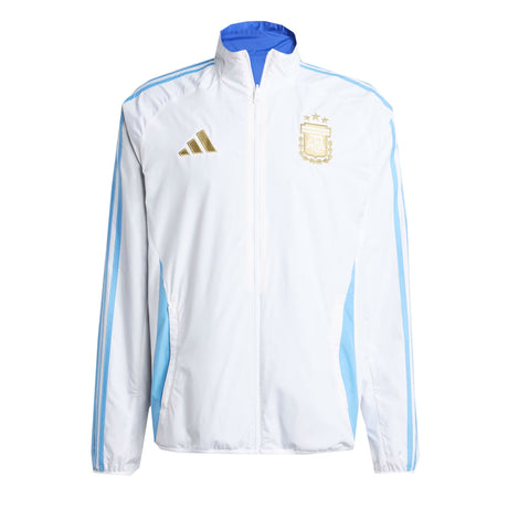 adidas Men's Argentina 2024/25 Anthem Jacket White/Sky Blue Front Reverse