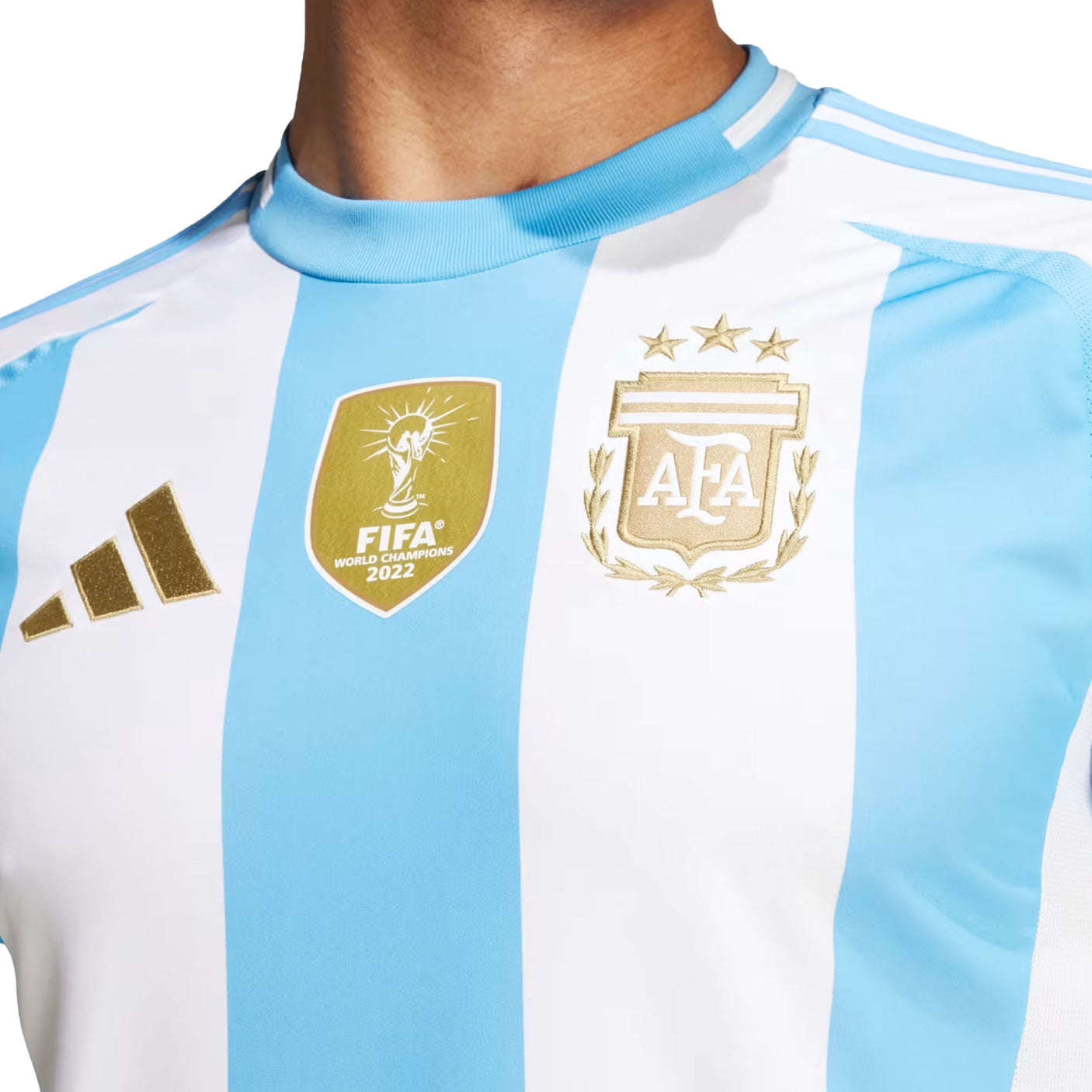 adidas Men's Argentina 2024/25 Home Jersey White/Blue Burst Crest