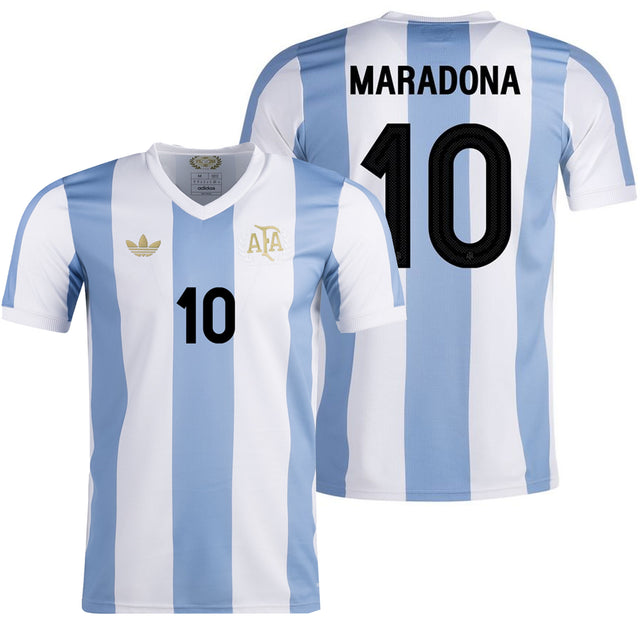 adidas Men's Argentina 50th Anniversary Jersey w/ Maradona #10 Printing Both