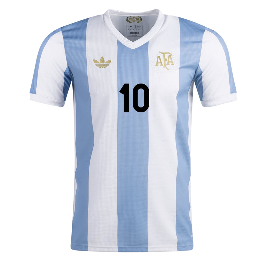 adidas Men's Argentina 50th Anniversary Jersey w/ Messi #10 Printing Front