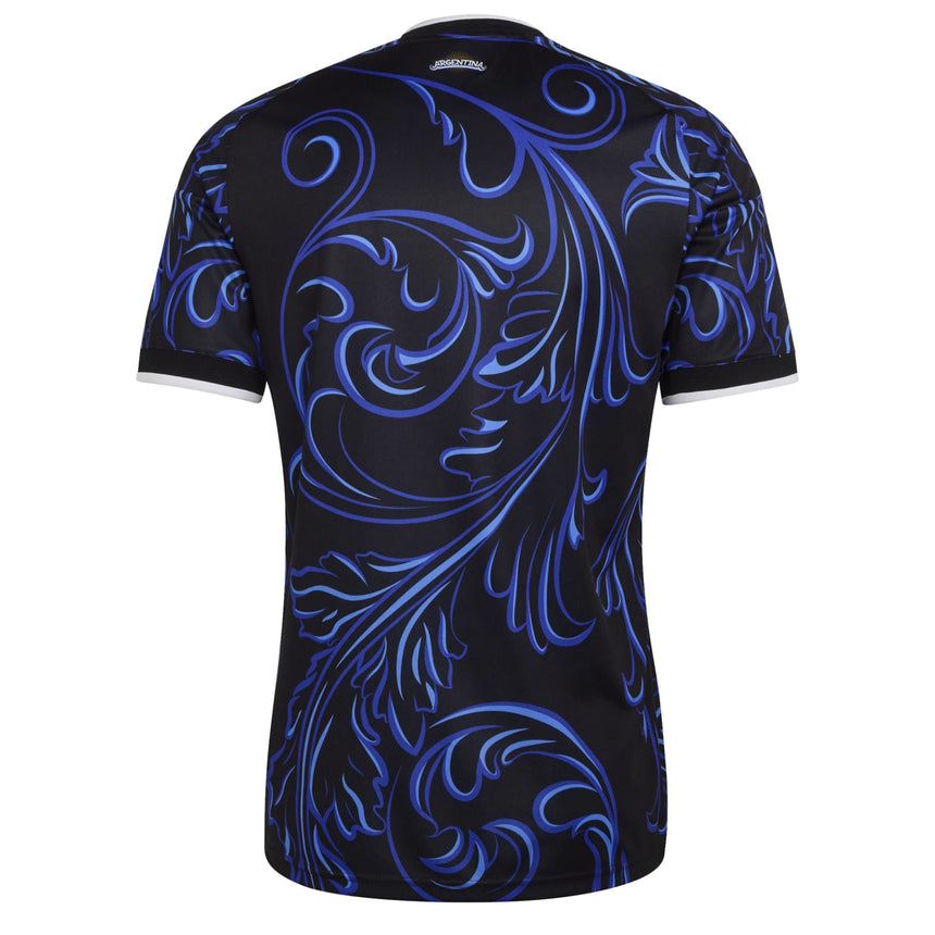 adidas Men's Argentina World Cup 2026 Away Jersey Black/Lucid Blue Back