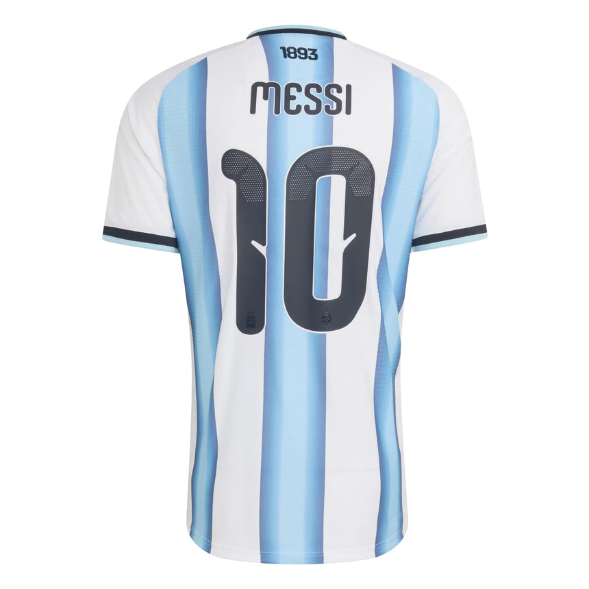 adidas Men's Argentina World Cup 2026 Authentic Home Jersey w/ Messi #10 printing Back View