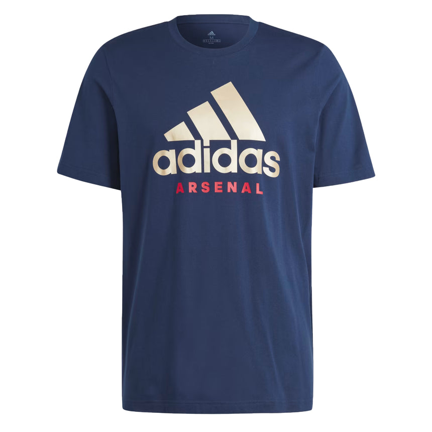 adidas Men's Arsenal 2023/24 DNA Tee Navy/Gold Front