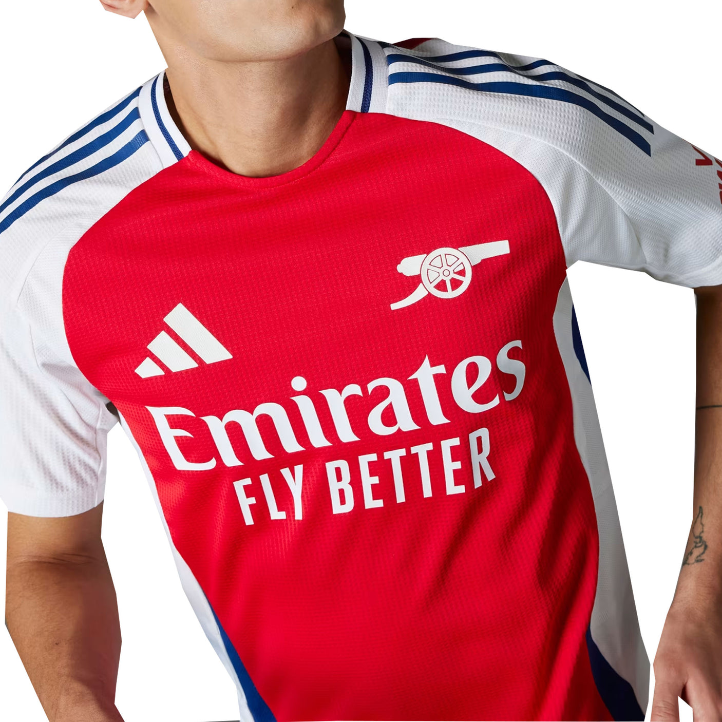 adidas Men's Arsenal 2024/25 Authentic Home Jersey Better Scarlet/White Crest