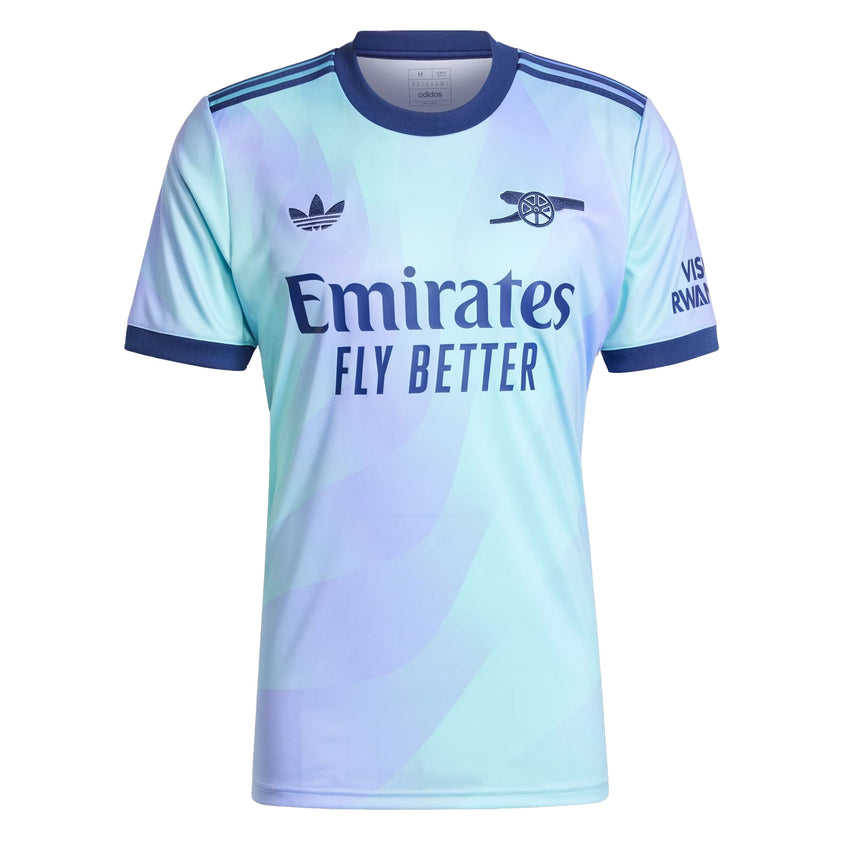 adidas Men's Arsenal 2024/25 Third Jersey Clear Aqua/Light Flash Purple Front
