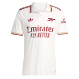 adidas Men's Arsenal 2025/26 Third Jersey Cloud White/Burgundy Front