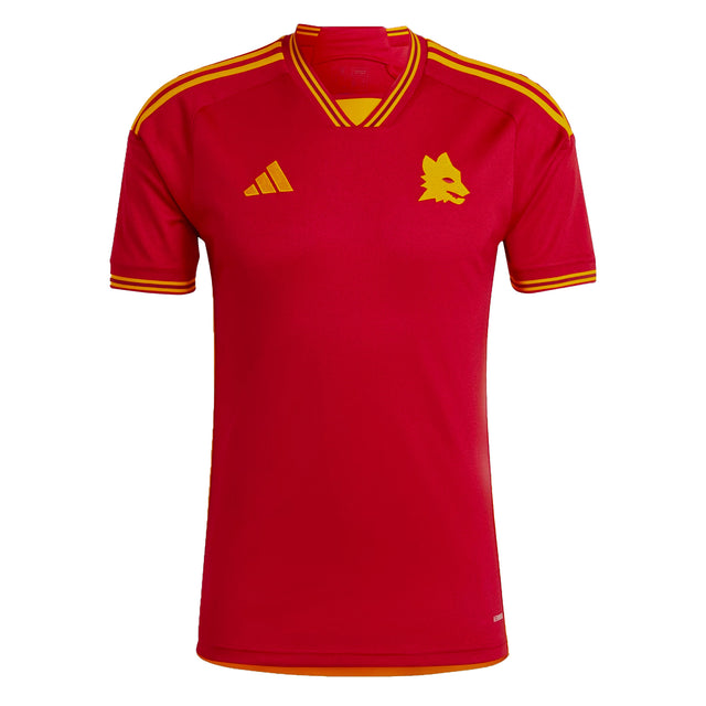 adidas Men's AS Roma 2023/24 Home Jersey Red/Orange Front