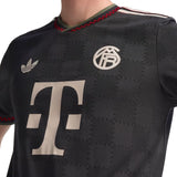 adidas Men's Bayern Munich 2025/26 Authentic Third JerseyBlack/Halivo Front