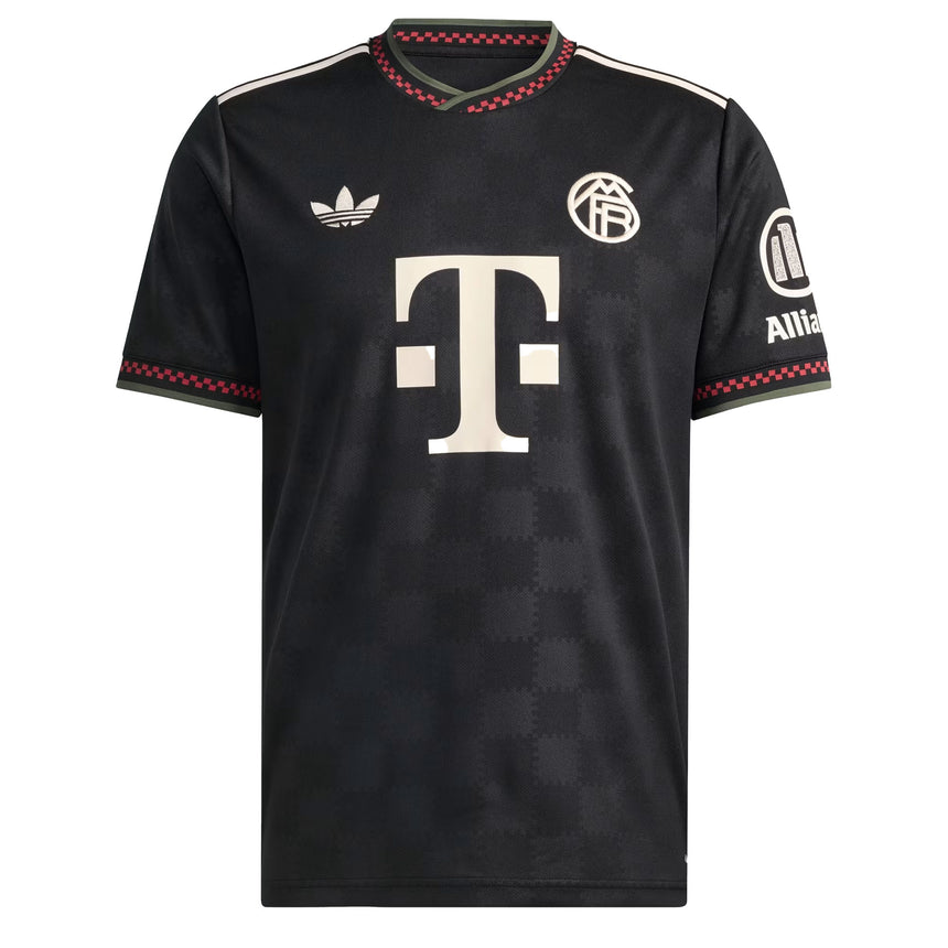 adidas Men's Bayern Munich 2025/26 Third Jersey Black/Halivo Front