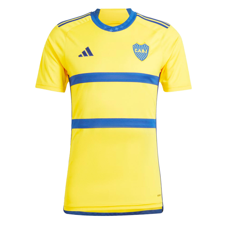adidas Men's Boca Juniors 2023/24 Away Jersey Yellow/Blue Front