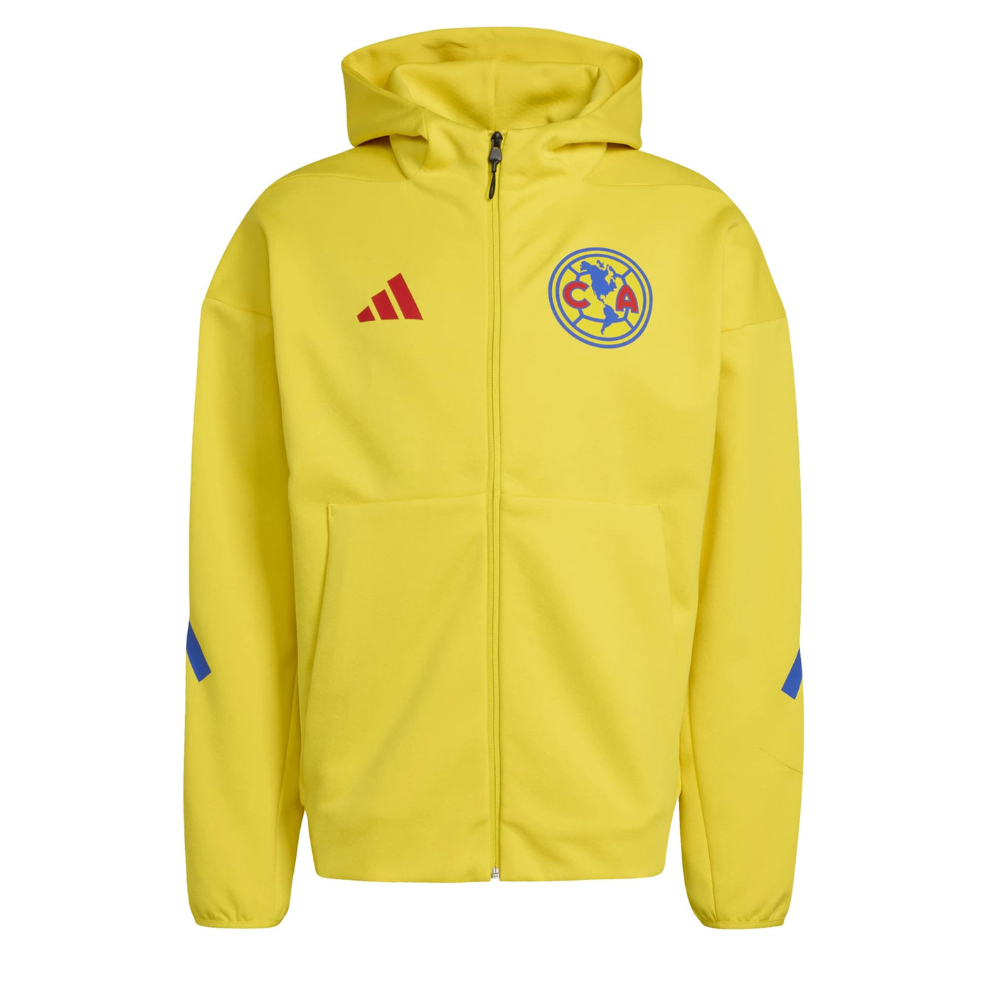 adidas Men's Club America 2025/26 Anthem Jacket Yellow Front
