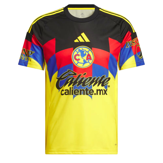 adidas Men's Club America 2025/26 Home Jersey Yellow Front