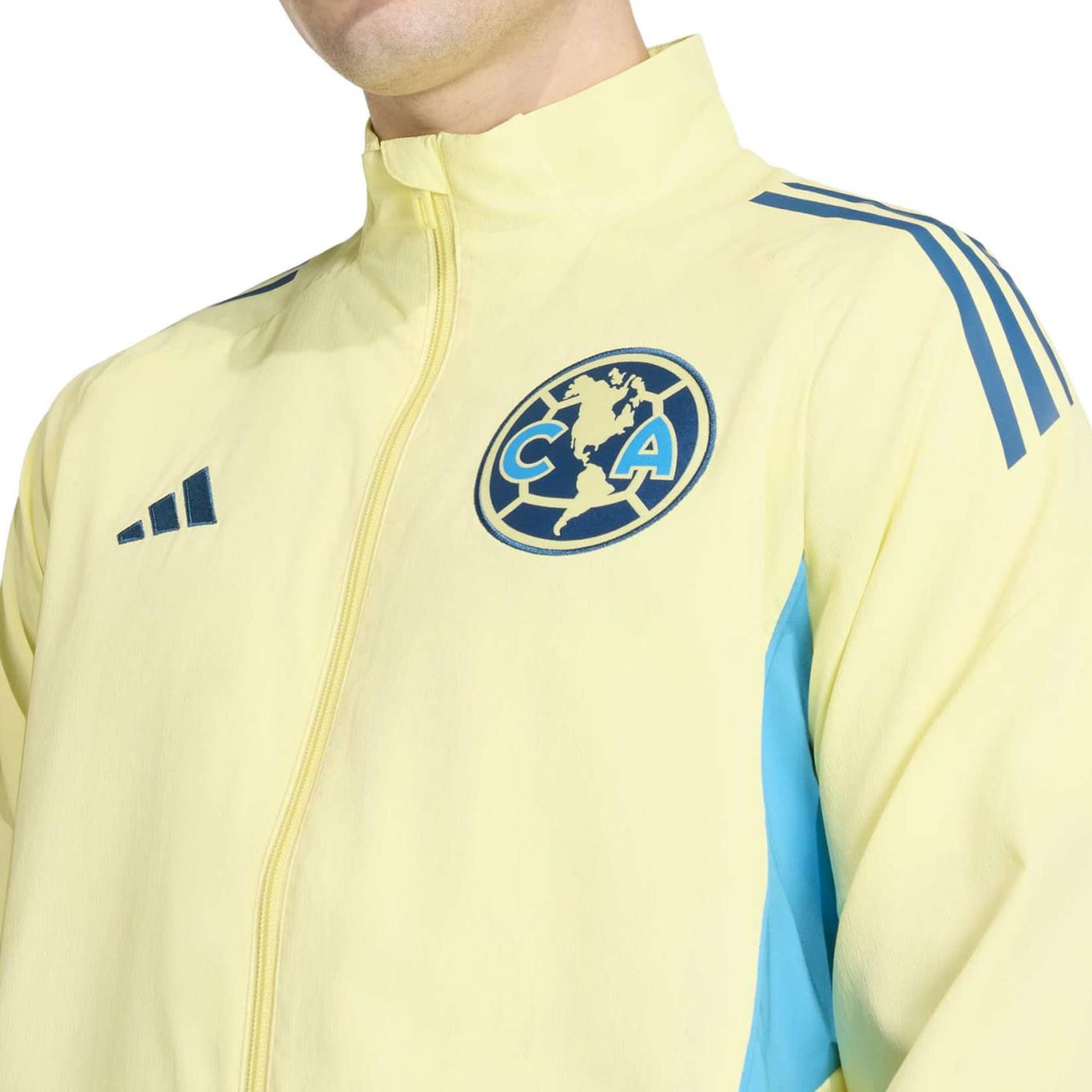 adidas Men's Club America Presentacion Jacket Team Yellow Crest