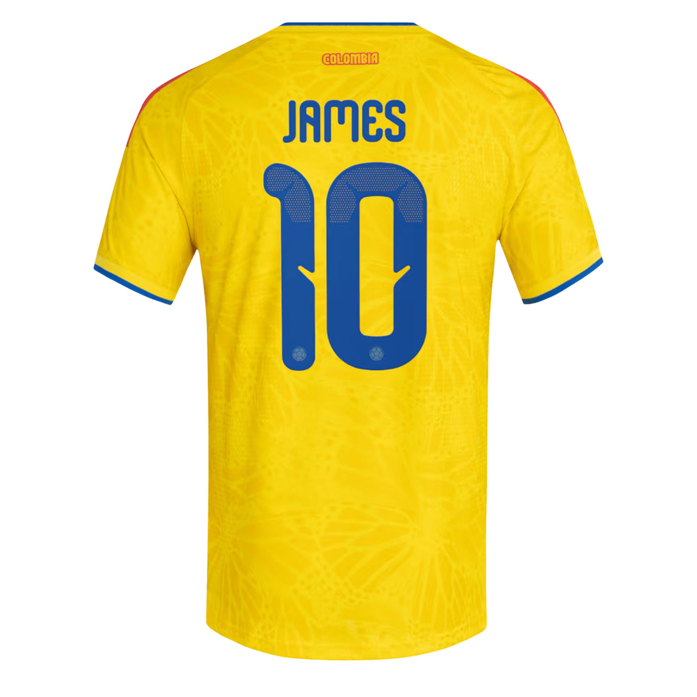 adidas Men's Colombia World Cup 2026 Authentic Home Jersey w/ James #10 Printing Back