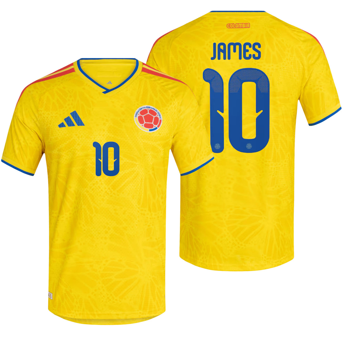 Adidas Colombia Men s Home Authentic Soccer Jersey W James 10 World adidas-colombia-men-s-home-authentic-soccer-jersey-w-james-10-world