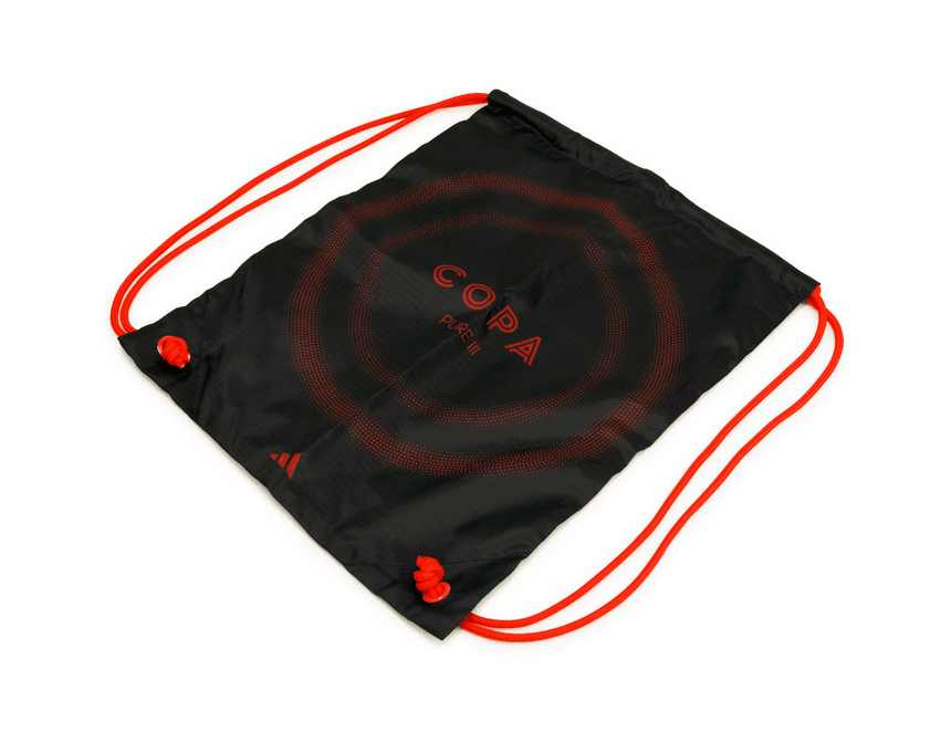 adidas Men's Copa Pure III Elite FG Black/Carbon/Red Shoebag