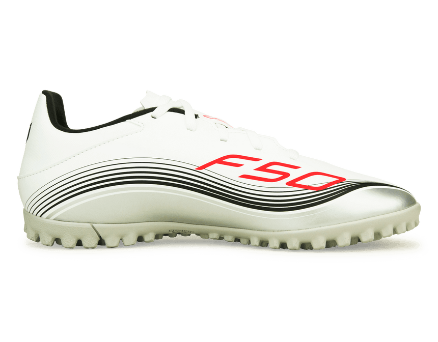 adidas Men's F50 Club Messi TF White/Red/Silver Side