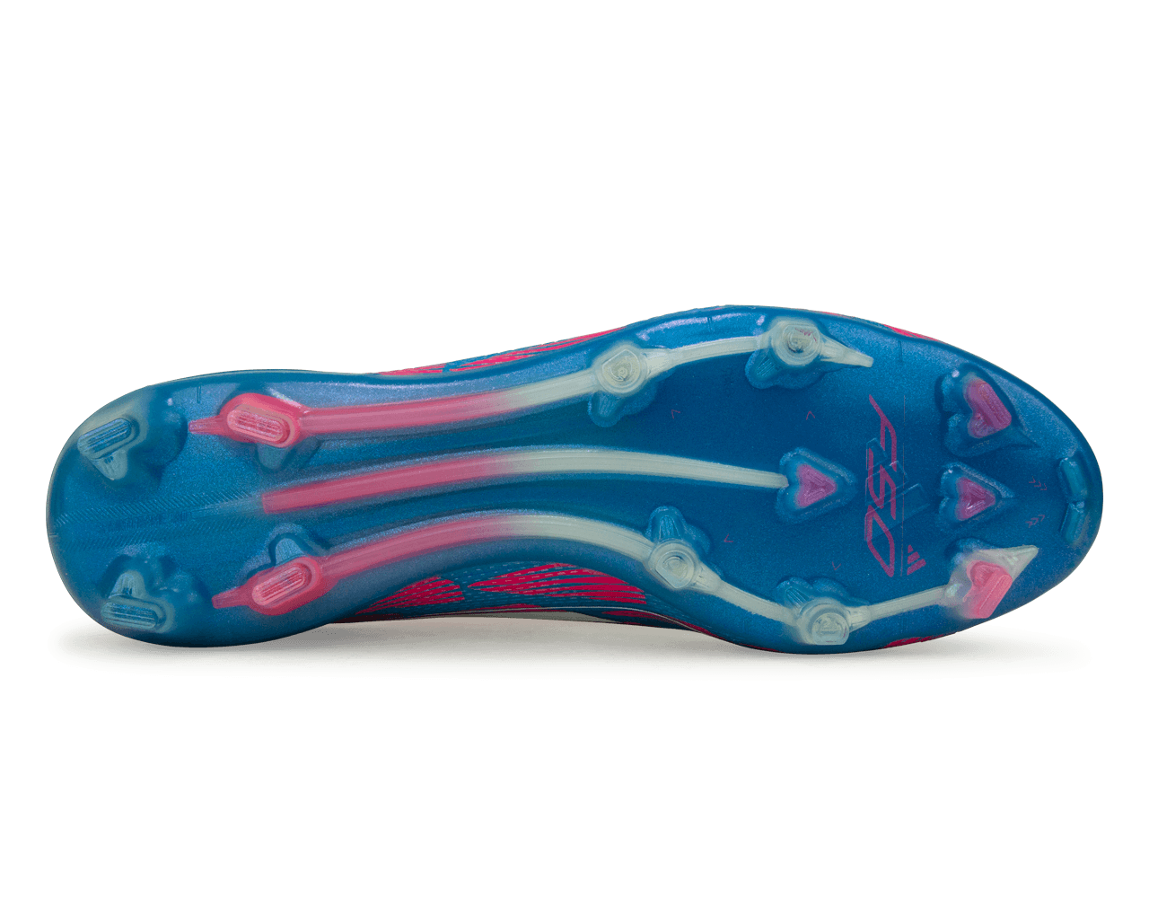 adidas Men's F50 Elite FG Blue/White/Pink Sole