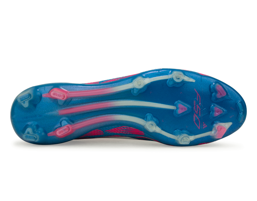 adidas Men's F50 Elite FG Blue/White/Pink Sole