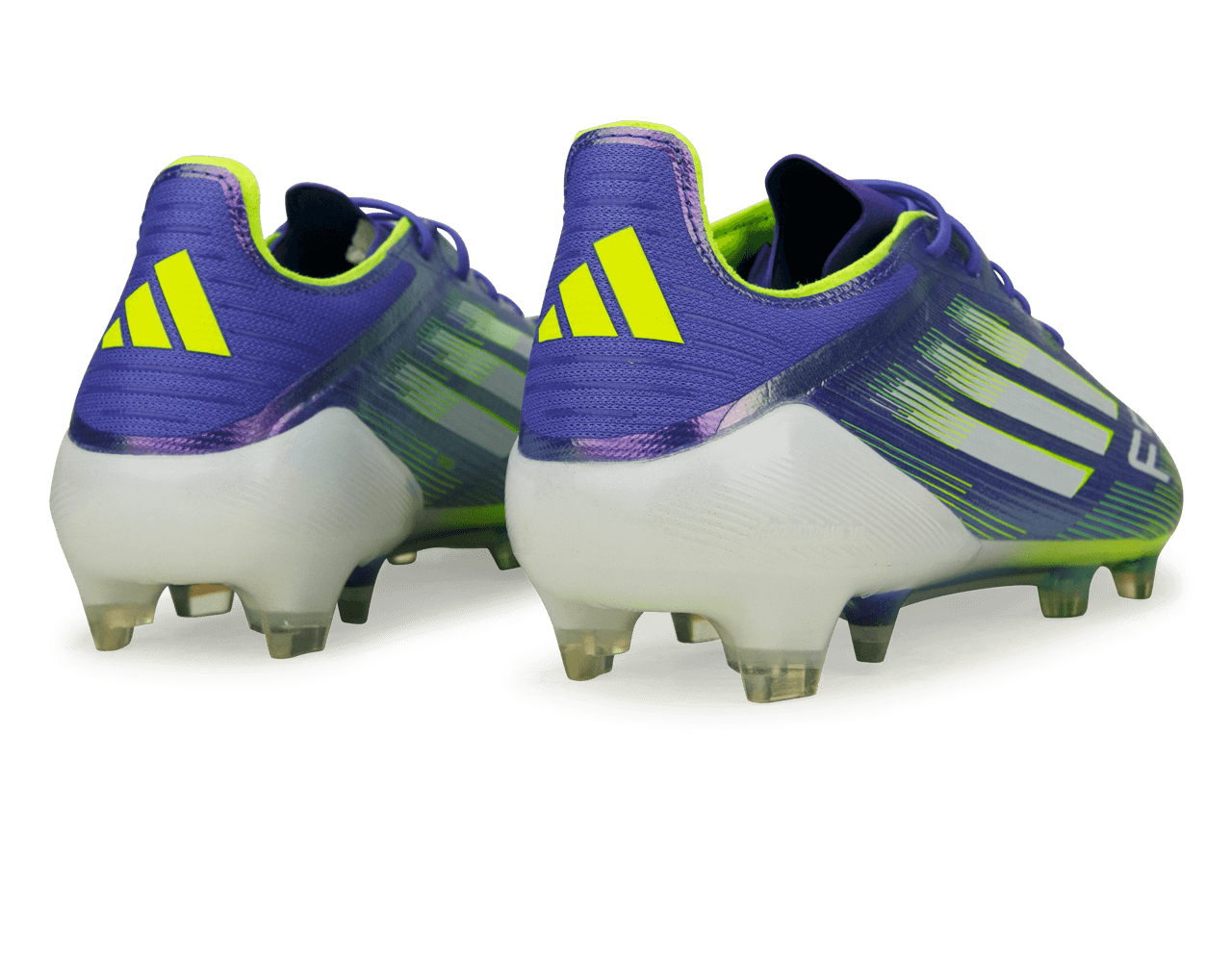 purple and white adidas cleats