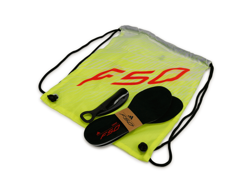 adidas Men's F50 Elite FG Solar Yellow/Black/Red Shoebag