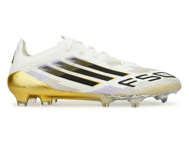 adidas Men's F50 Elite FG White/Black/Gold Side